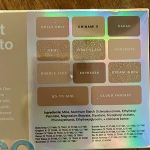 Toy factory, sidekick, high payoff shades, face palette